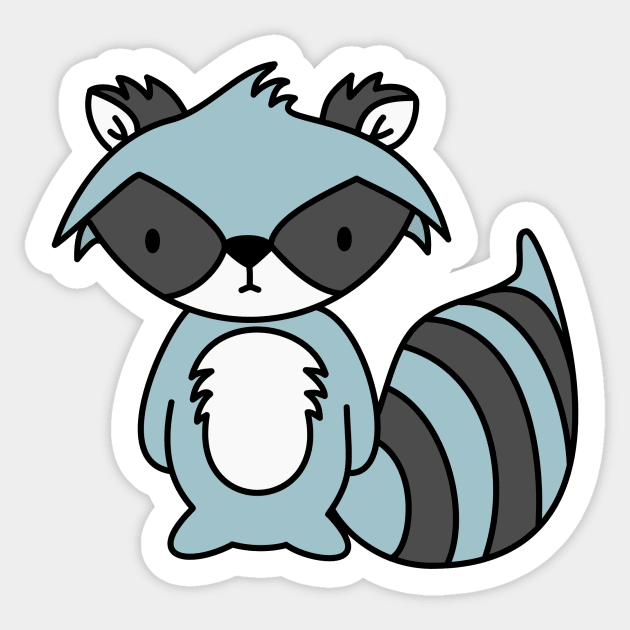 Blue Racoon Sticker by OHH Baby